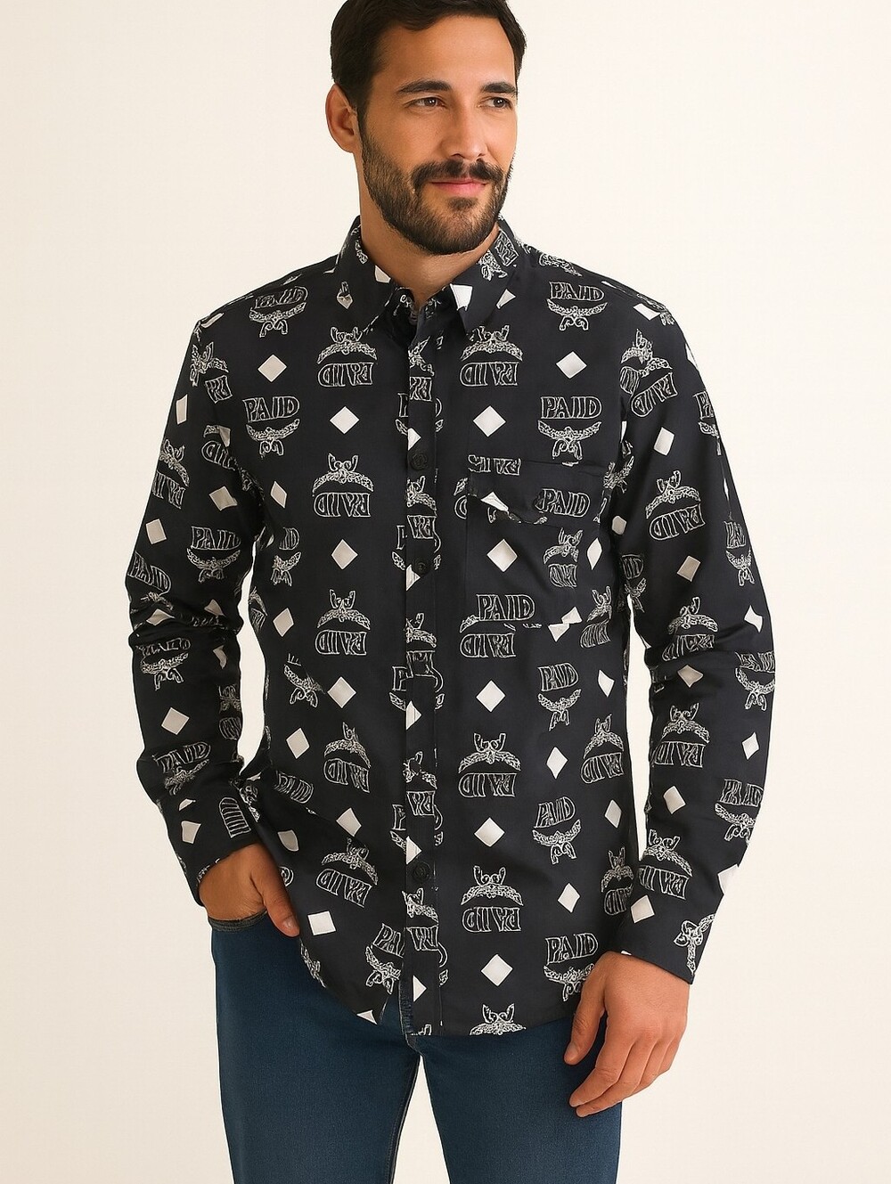 Black Graphic Men's Shirt 3X Benjamin Franklin